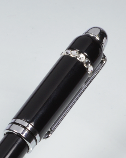 Euro Pen Chrome Plated with Swarovski Crystal