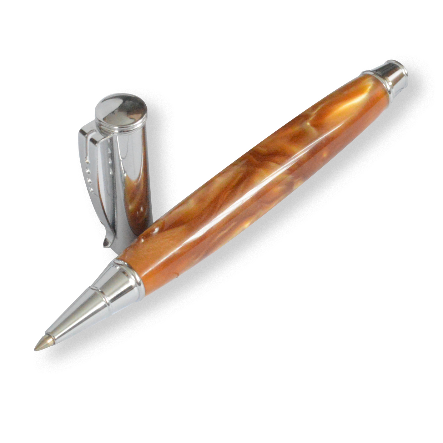 Chrome Roller Ball Hand Crafted Pen | Greenleaf Crafts