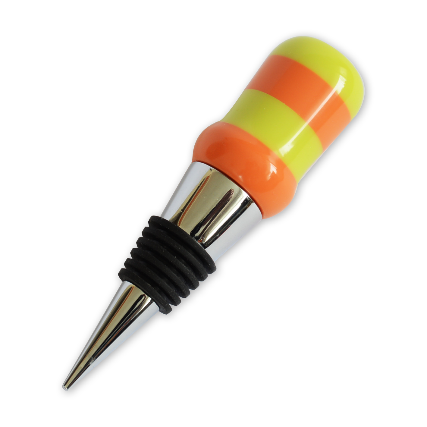 Segmented Wine Bottle Stopper - Lime & Orange | Greenleaf Crafts