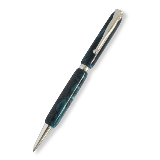 Slimline Sliver Plated Pen (Acrylic Turquoise Dream )