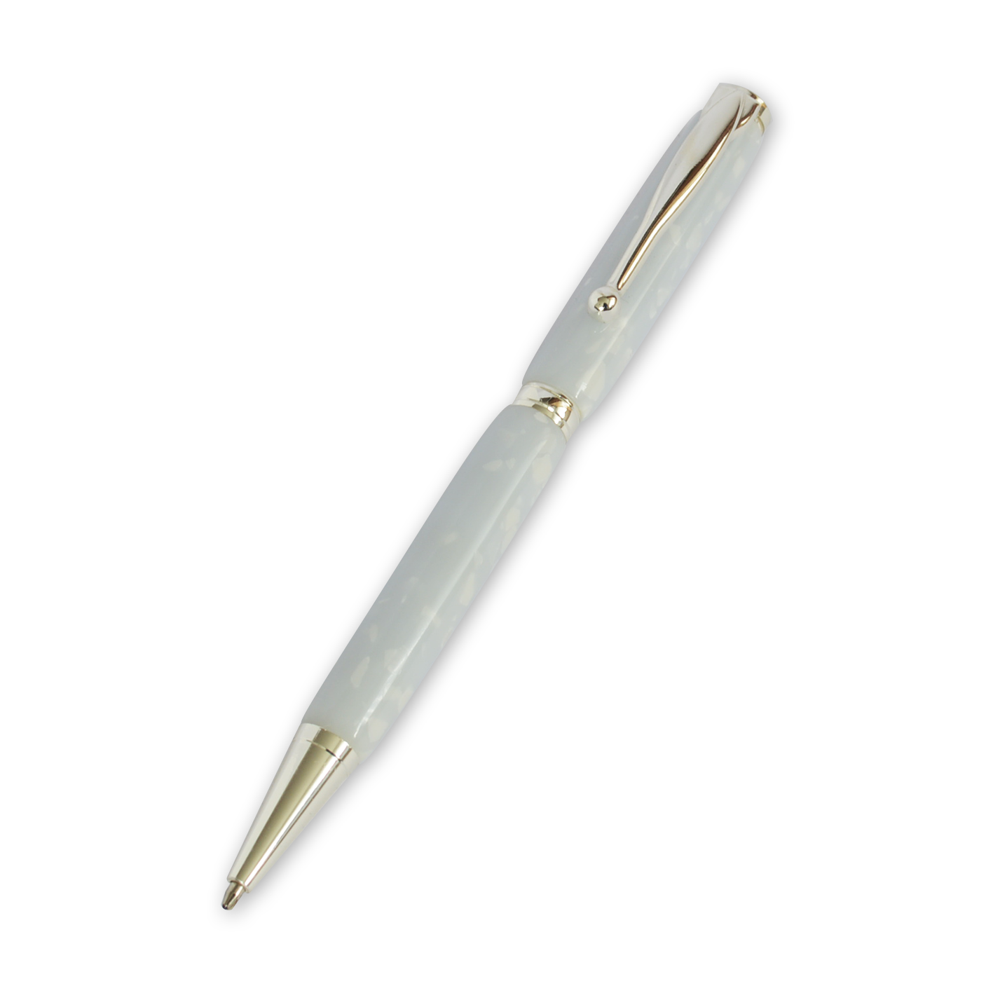 Slimline Sliver Plated Pen (Corian Artic Blueberry)
